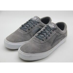 Lakai Skateboard Shoes Mens 8 Sheffield Gray White Suede Lace Up
